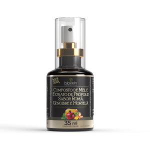 Mel e Extrato de Própolis Sabor Romã, Gengibre e Hortelã – 30ml