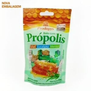 BALA DE MEL E PRÓPOLIS SABOR EUCALIPTO - 60g - PRODAPYS