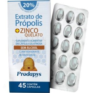 Própolis + Zinco Quelato - Suplemento Alimentar em Cápsula Gelatinosa - Prodapys