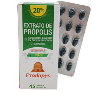 Própolis Verde - Suplemento Alimentar em Cápsula Gelatinosa - Sem álcool - 45 Cápsulas.