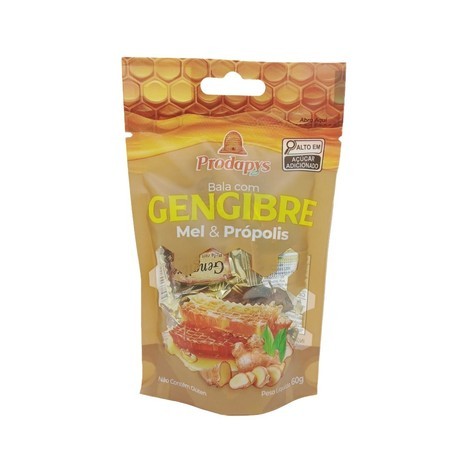 Bala com Gengibre, Mel e Própolis 60g - Prodapys