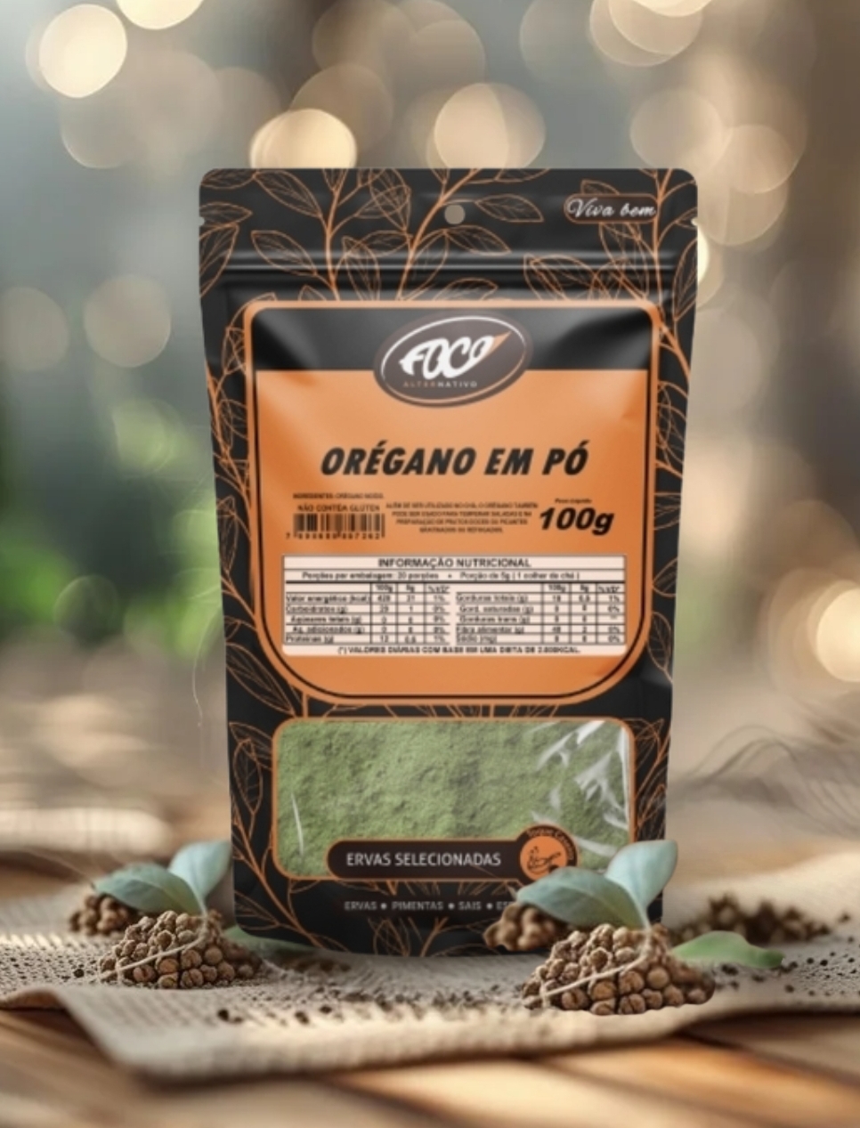 ORÉGANO EM PÓ 100G FOCO ALTERNATIVO