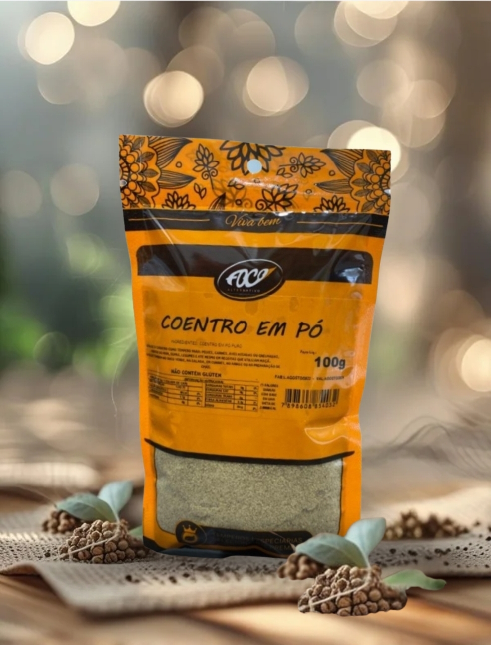 COENTRO EM PÓ 100G - FOCO ALTERNATIVO