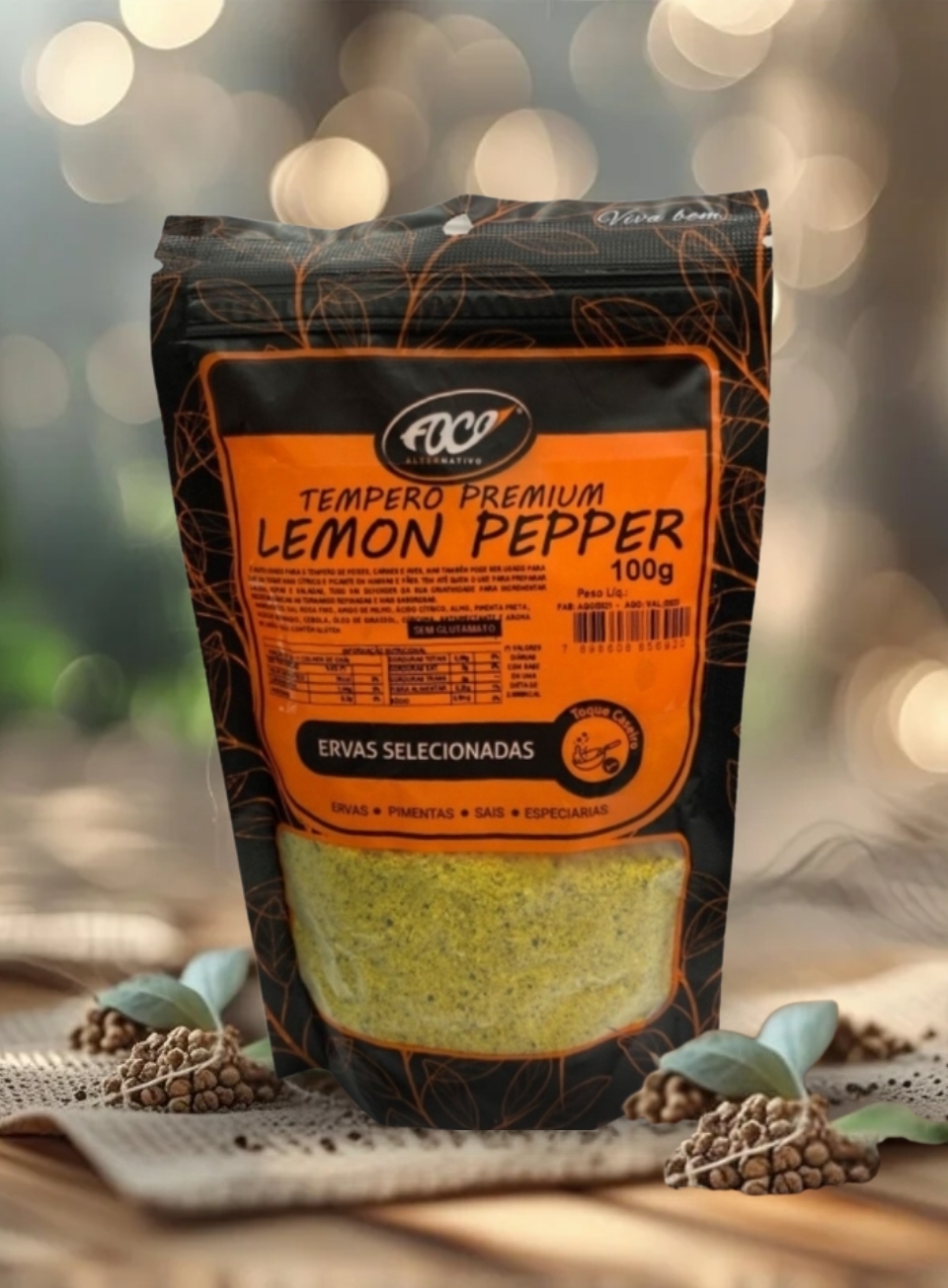 LEMON PEPPER - TRADICIONAL 100G - CONTÉM GLUTAMATO