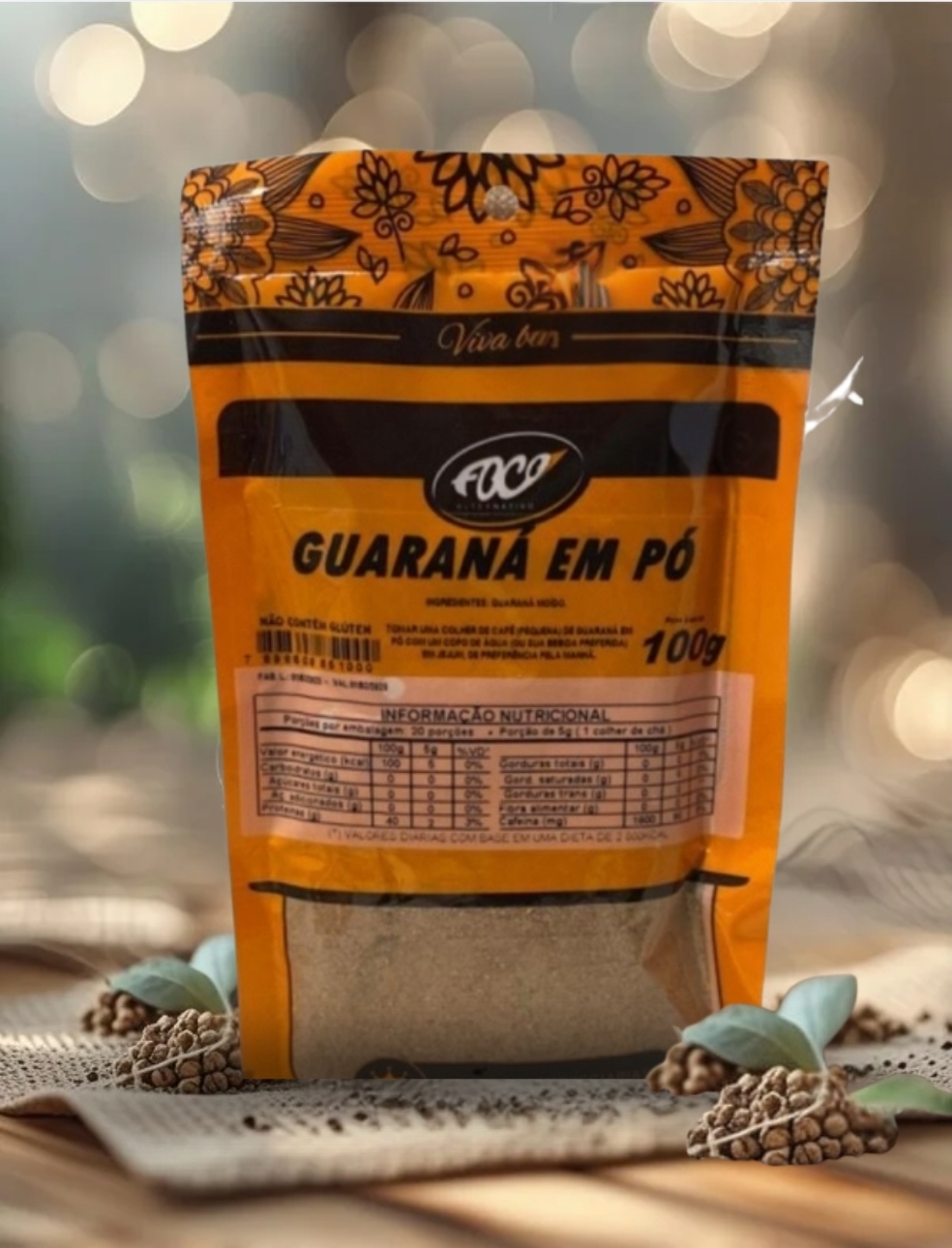GUARANÁ EM PÓ 100G - FOCO ALTERNATIVO