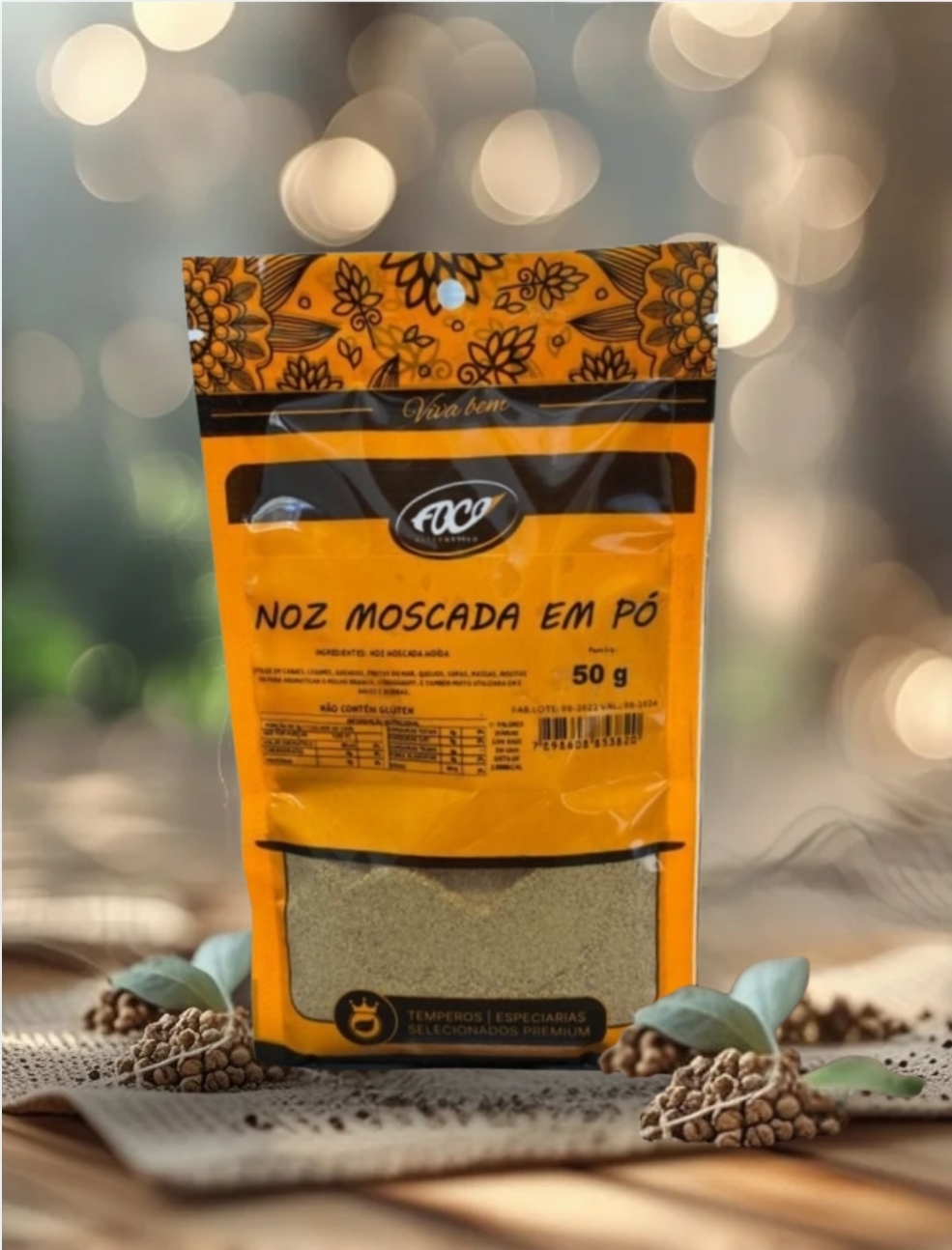 NOZ MOSCADA EM PÓ 50G - FOCO ALTERNATIVO