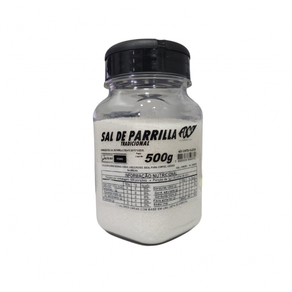 SAL DE PARRILLA TRADICIONAL POTE 500G FOCO ALTERNATIVO