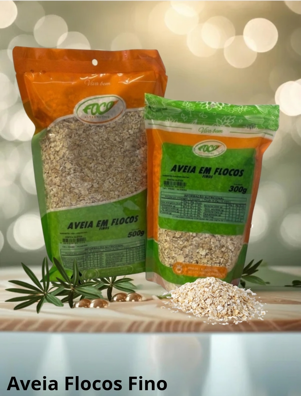 AVEIA EM FLOCOS FINOS 200G FOCO ALTERNATIVO (VERSÃO ATUALIZADA: GRANULOMETRIA MAIS FINA)