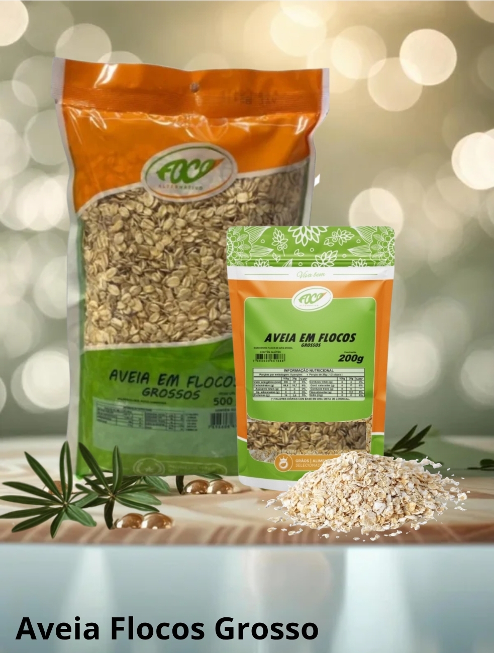 AVEIA EM FLOCOS GROSSOS 1KG - FOCO ALTERNATIVO