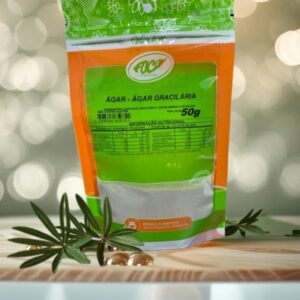 AGAR AGAR ( GRACILÁRIA ) 50G - NÃO GELIFICA - FOCO ALTERNATIVO