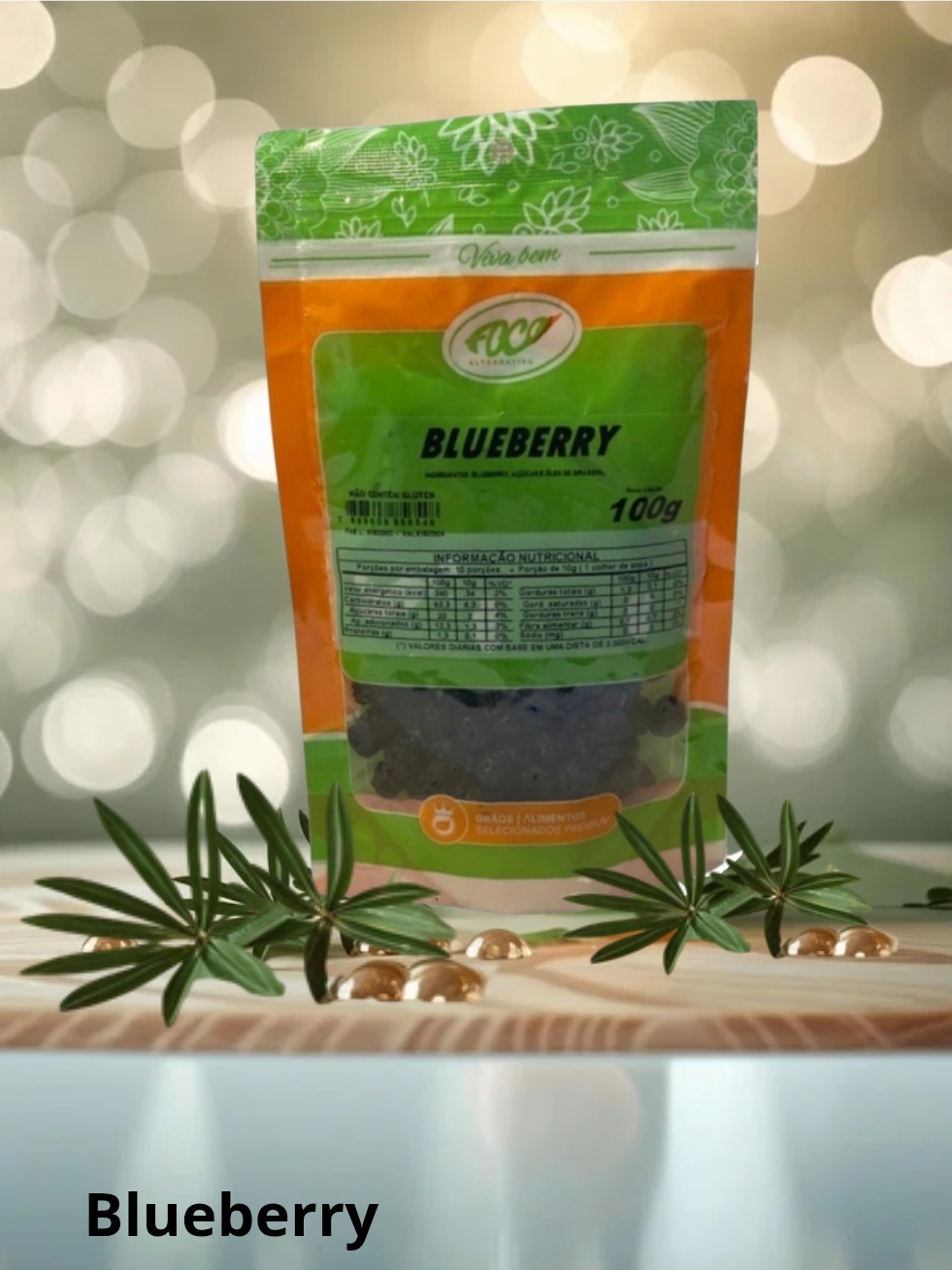 BLUEBERRY 100G (MIRTILO) DESIDRATADO - FOCO ALTERNATIVO