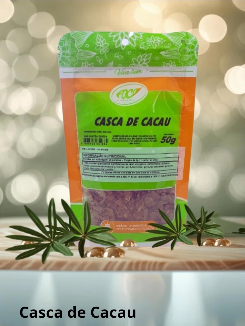 CASCA DE CACAU 50G FOCO ALTERNATIVO