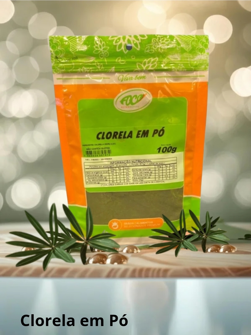 CLORELA PÓ (CHLORELLA) 100G - FOCO ALTERNATIVO