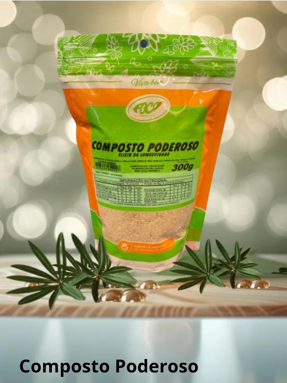 COMPOSTO PODEROSO (ELIXIR DA LONGEVIDADE) - 300g - FOCO ALTERNATIVO
