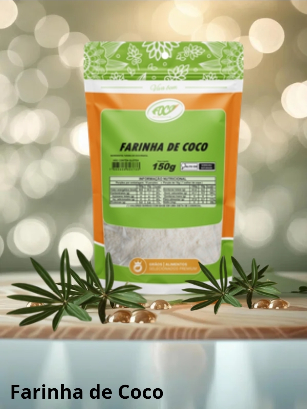 FARINHA DE COCO BRANCA 150G (EXTRA)