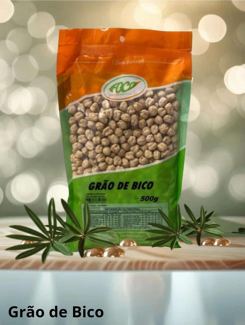 GRÃO DE BICO GRAÚDO 500G FOCO ALTERNATIVO