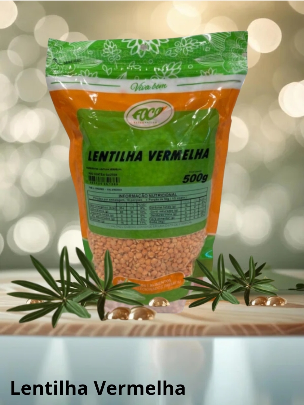 LENTILHA VERMELHA 500G - FOCO ALTERNATIVO