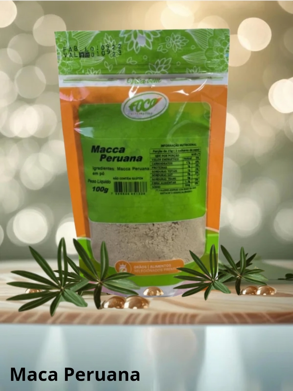 MACA PERUANA PÓ 100G - FOCO ALTERNATIVO