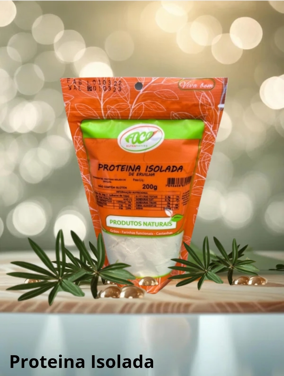 PROTEÍNA DE ERVILHA ISOLADA - 200G - FOCO ALTERNATIVO