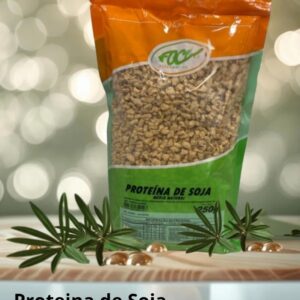 PROTEÍNA DE SOJA MÉDIA NATURAL 250G - PROTEÍNA TEXTURIZADA