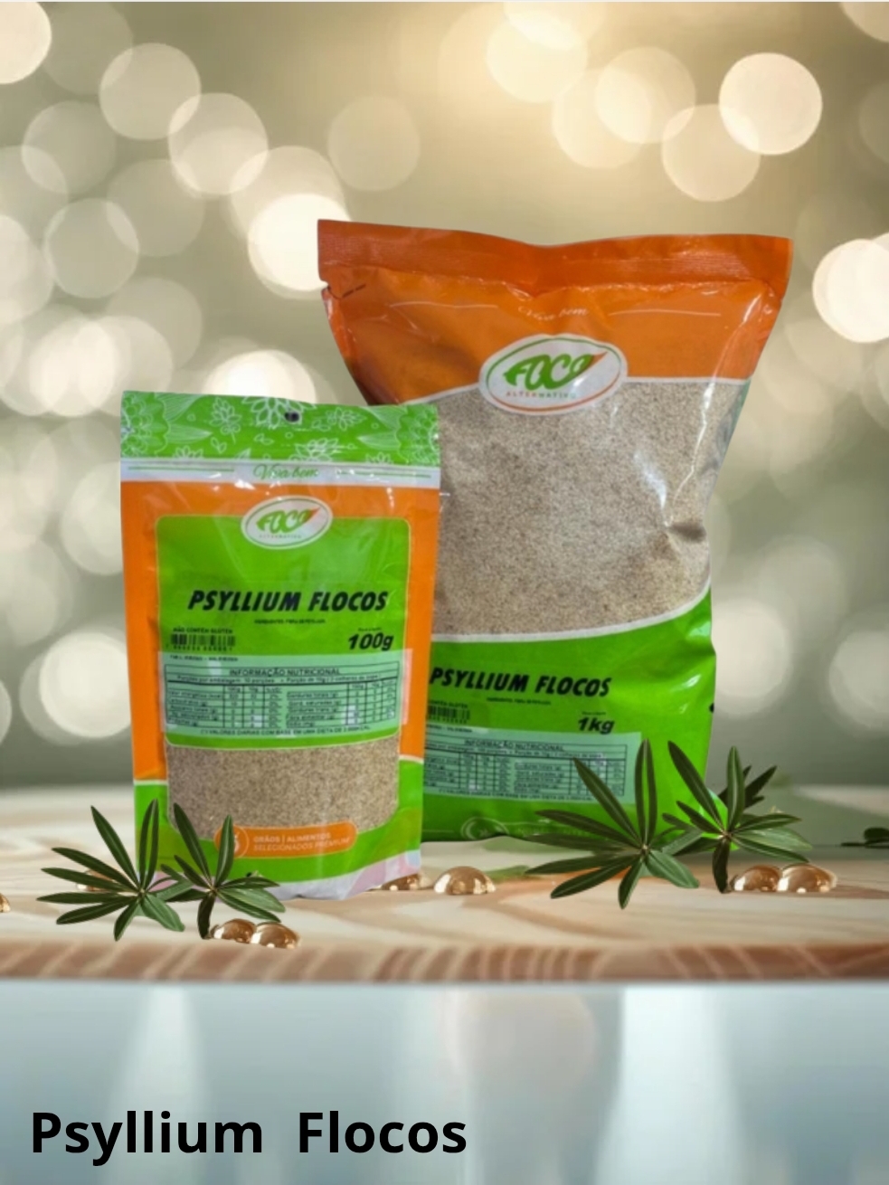 PSYLLIUM FLOCOS 300G - (PSYLLIUM FIBRAS) FOCO ALTERNATIVO