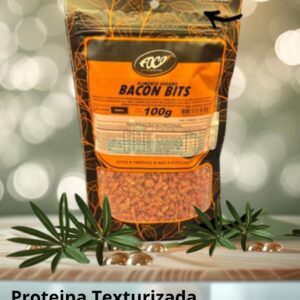 PROTEINA E SOJA SABOR BACON - 100G - (BACON NIBS VEGANO - BACON BITS)
