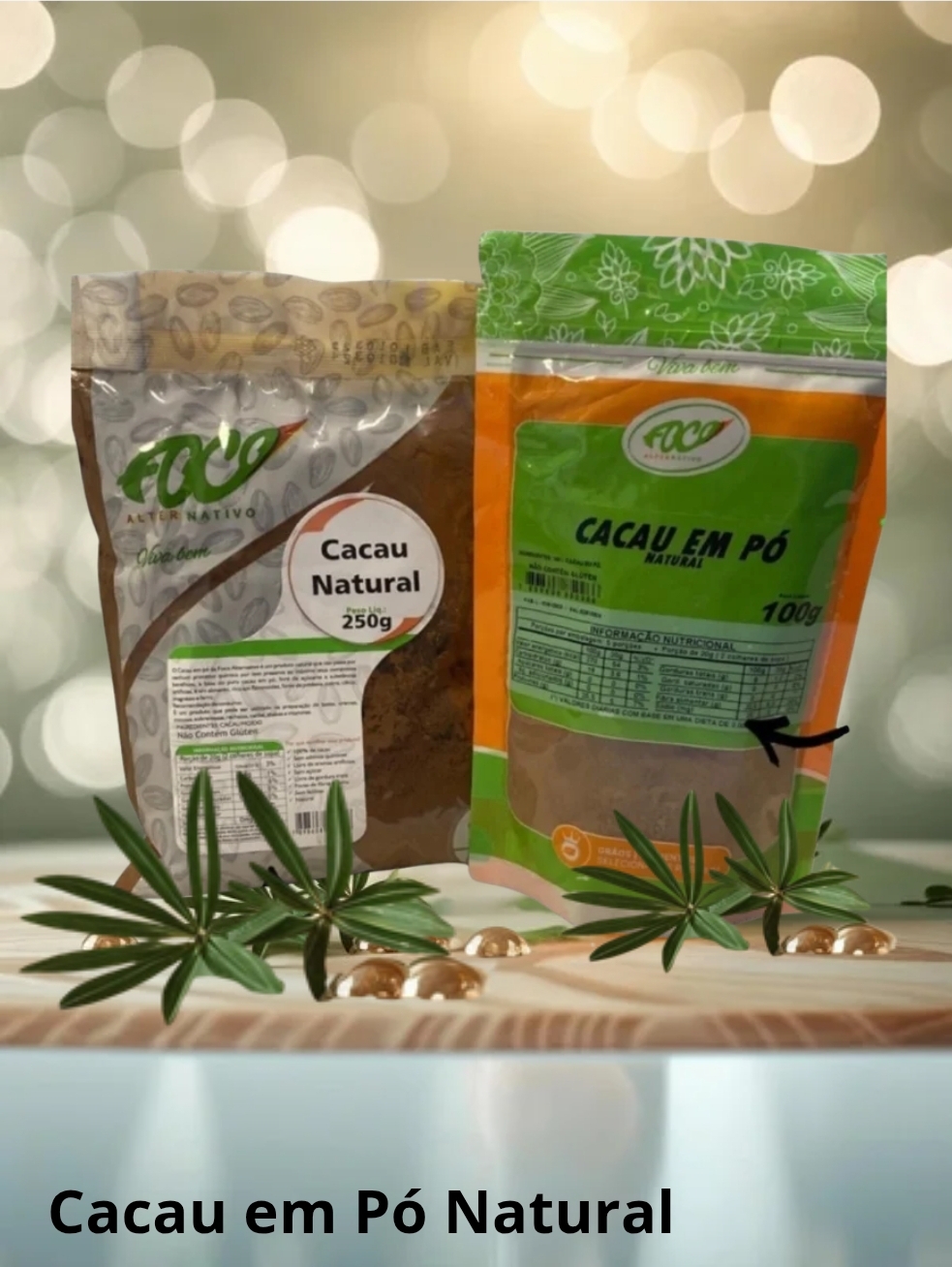 CACAU EM PÓ NATURAL ALCALINO 100G - FOCO ALTERNATIVO (100% CACAU)