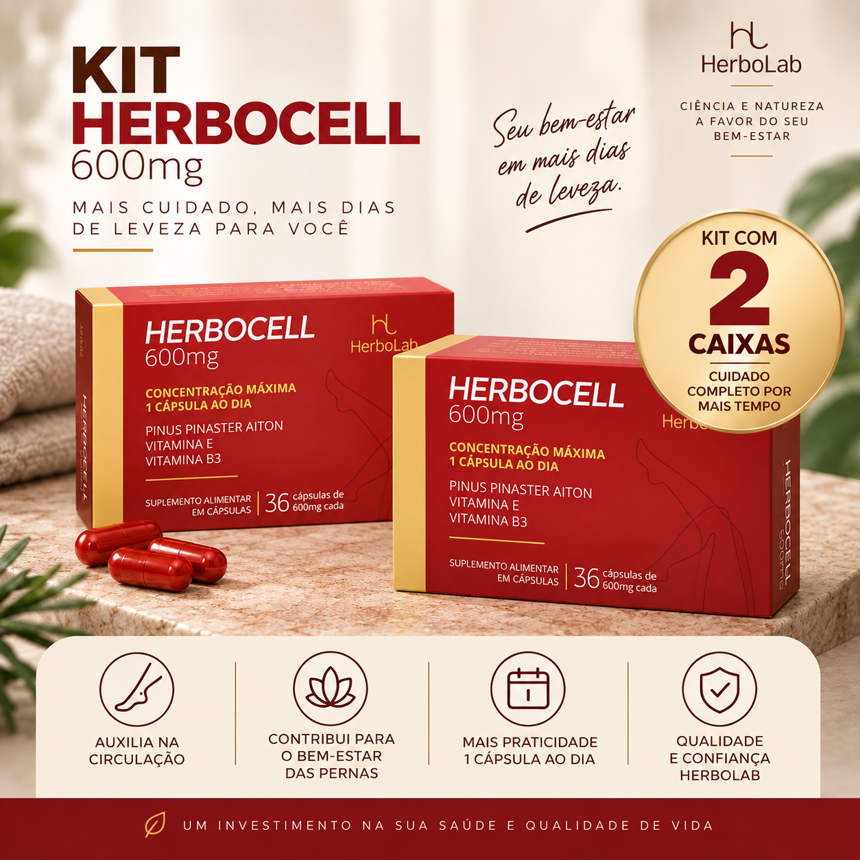 Herbocell 600mg — Kit com 2 Caixas - Imagem 12