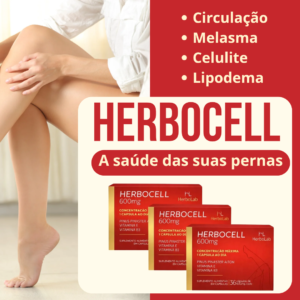 HERBOCELL 600MG - HERBOLAB - kit 03 cx