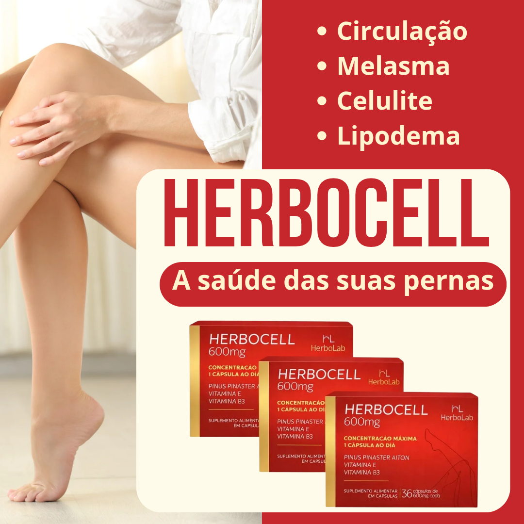 HERBOCELL 600MG - HERBOLAB - kit 03 cx