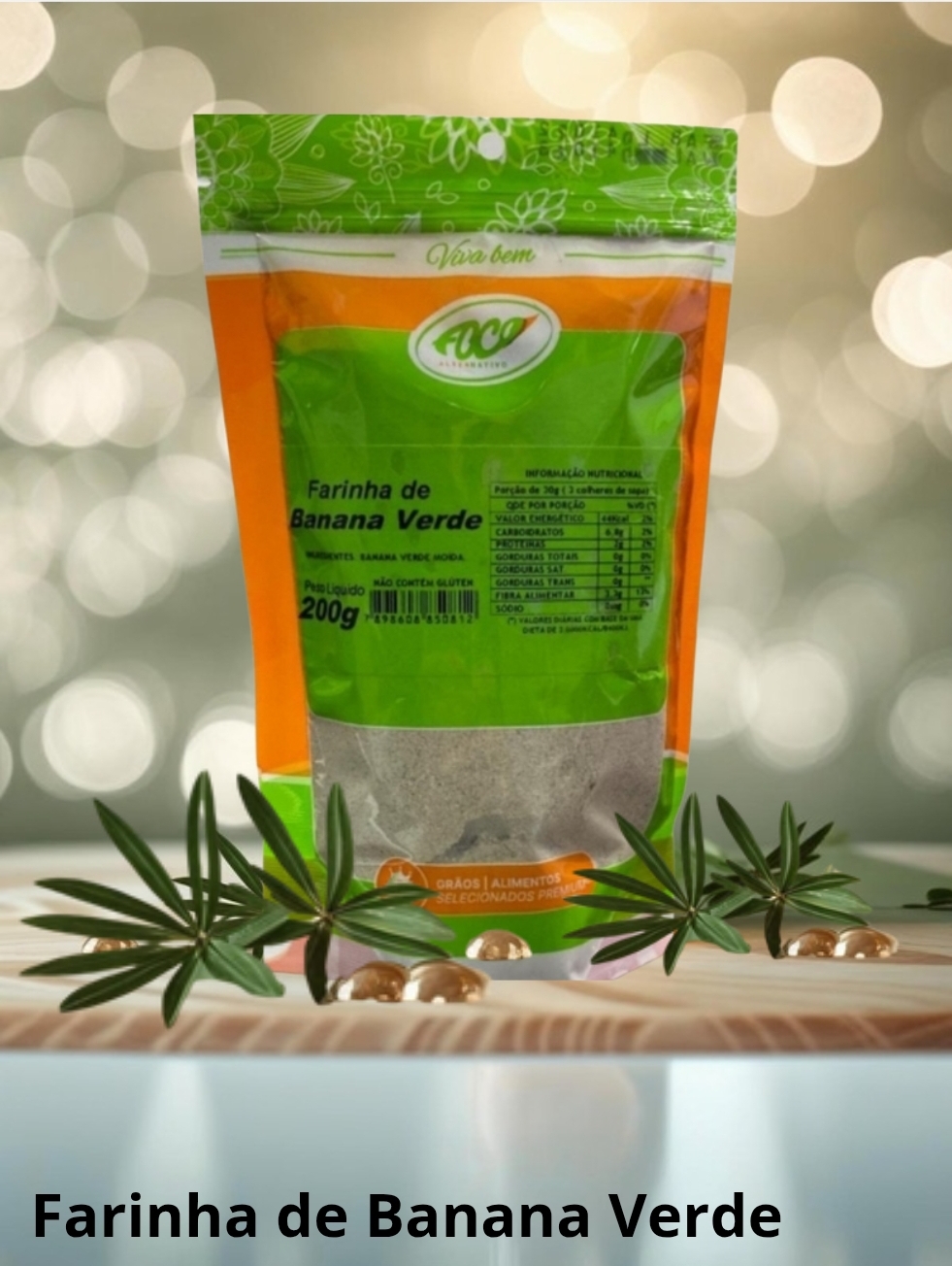 FARINHA DE BANANA VERDE 100G - FOCO ALTERNATIVO