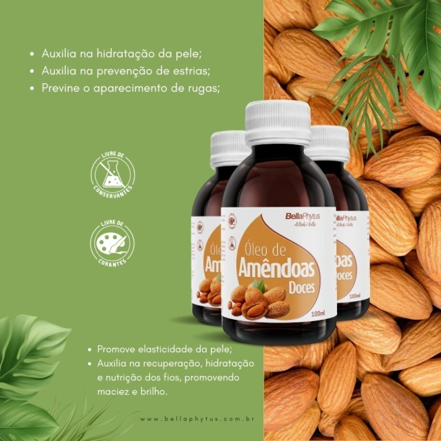 Óleo de Amêndoas Doces Bella-Oil 100ml - BellaPhytus - Imagem 3