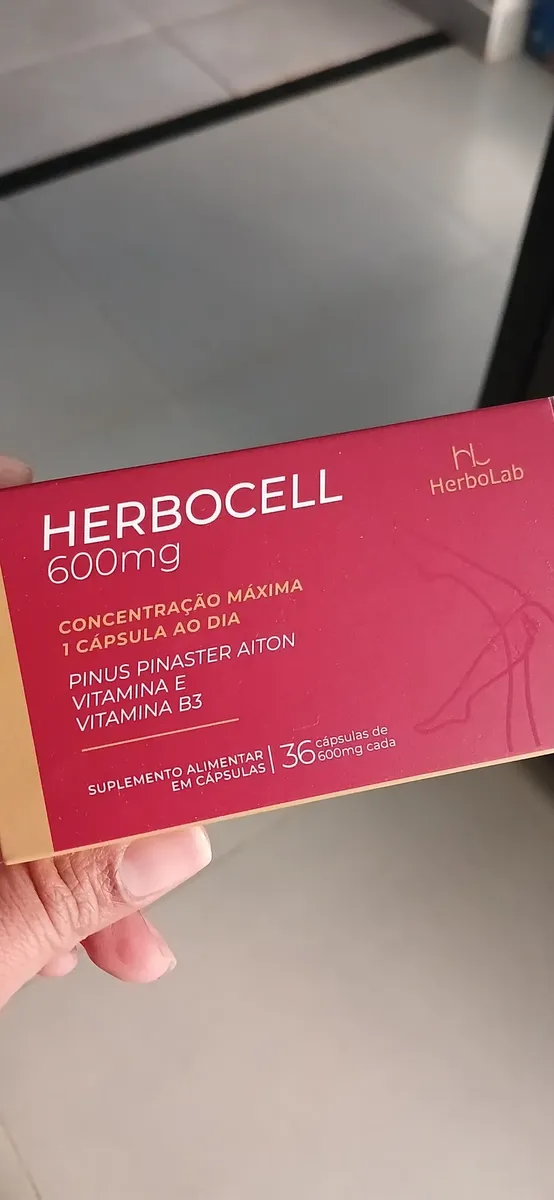 Review image for Herbocell 600mg — 1 Caixa by Vera Lúcia Ferreira (5,0/5)
