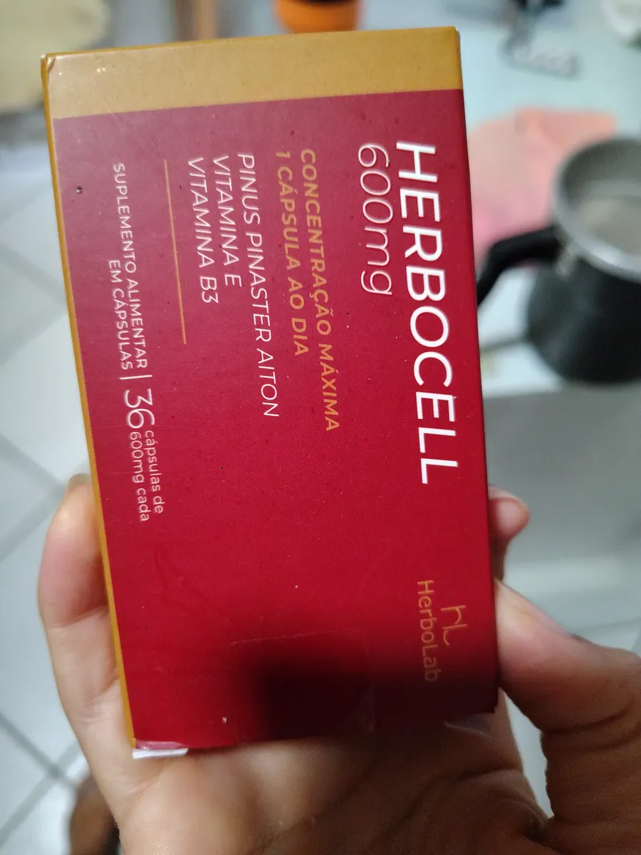 Review image for Herbocell 600mg — Kit com 3 Caixas by Tereza Cristina Alves (5,0/5)